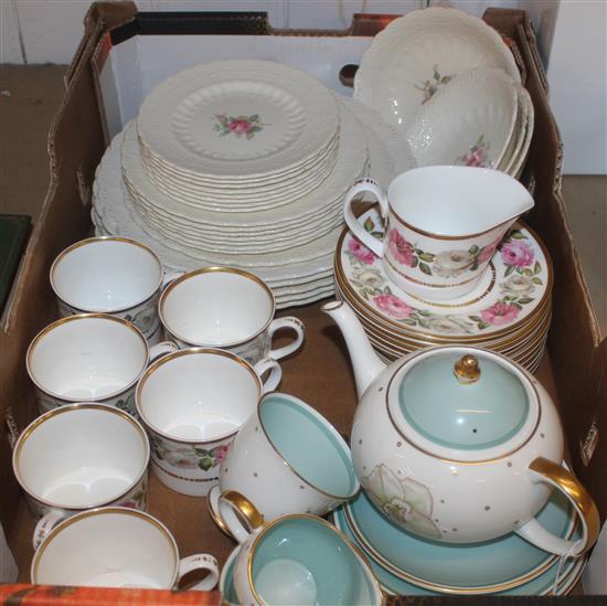 Susie Cooper Azalea part tea set, a Royal Worcester Royal Garden tea set and a Spode part dinner set